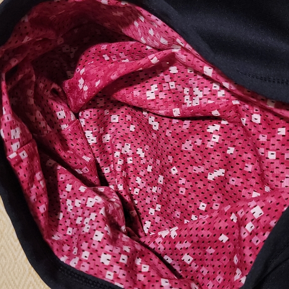 Nike Hoodie hooded sweatshirt girls L large black pink gray therm-fit top - Picture 3 of 8